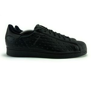 Adidas Men's Pharrell X Superstar Triple Black Shoes GY4981 Sizes 8 - 12.5 M
